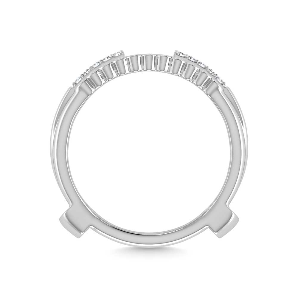 14K White Gold Diamond 1/3 Ct.Tw. Guard Ring