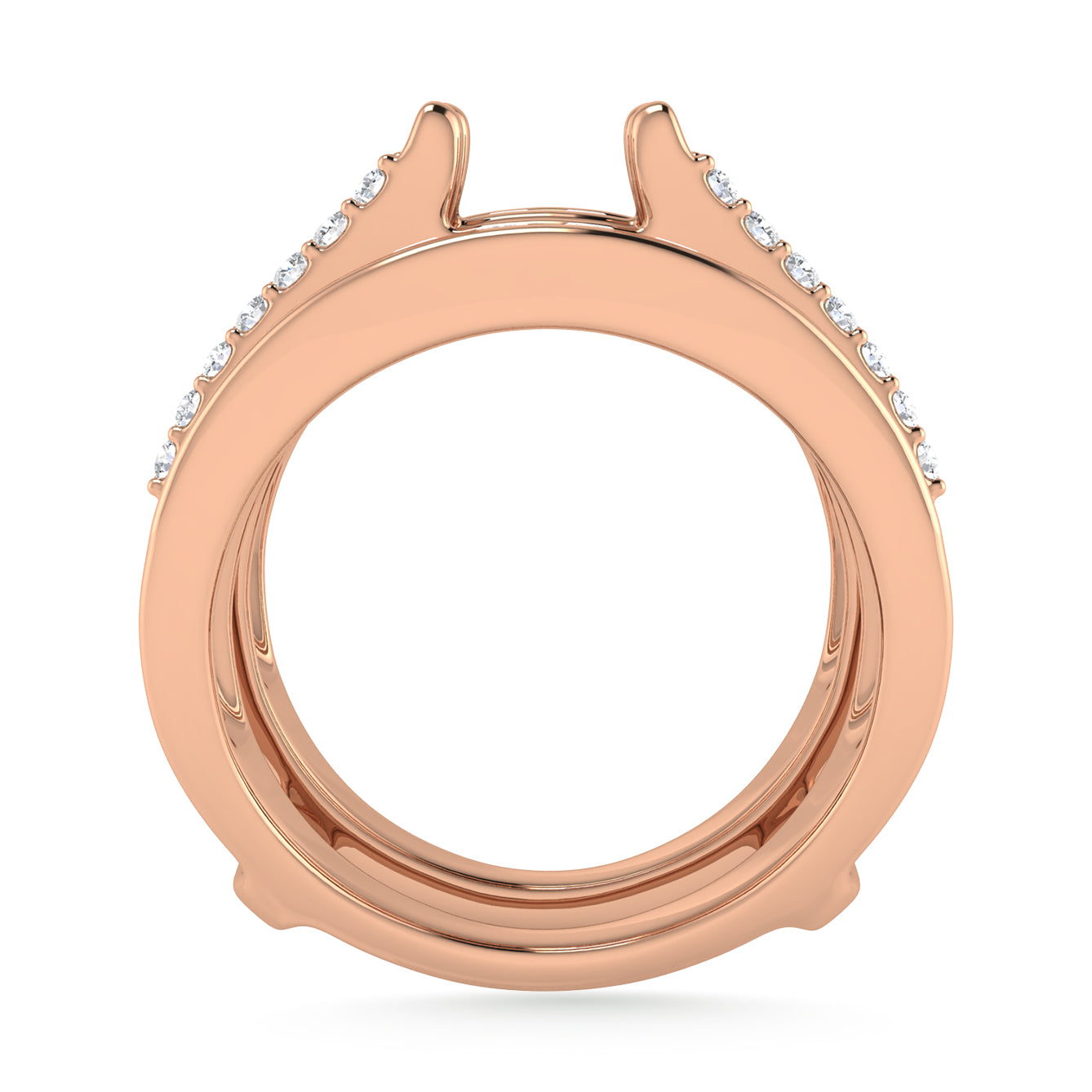 Diamond 1 Ct.Tw. Guard Ring in 14K Rose Gold