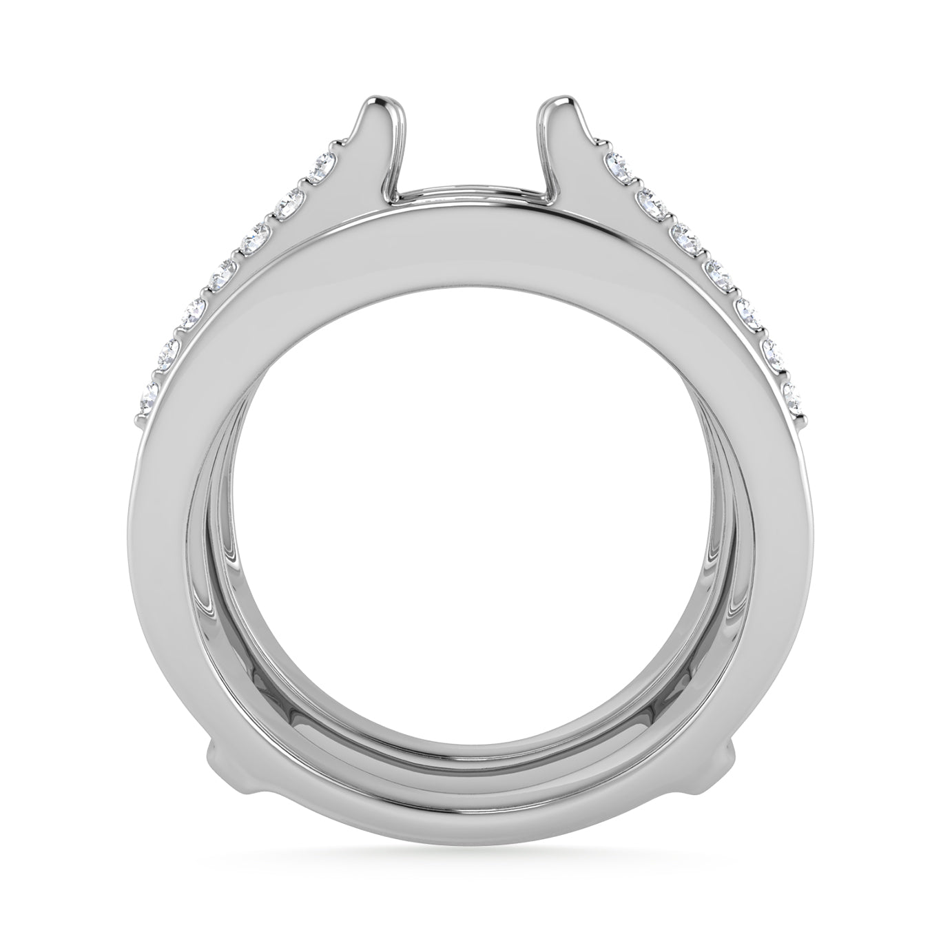 Diamond 1 Ct.Tw. Guard Ring in 14K White Gold