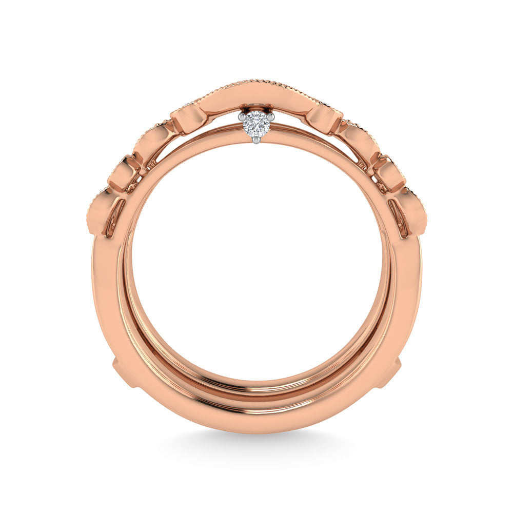 Diamond 1/4 Ct.Tw. Guard Ring in 14K Rose Gold
