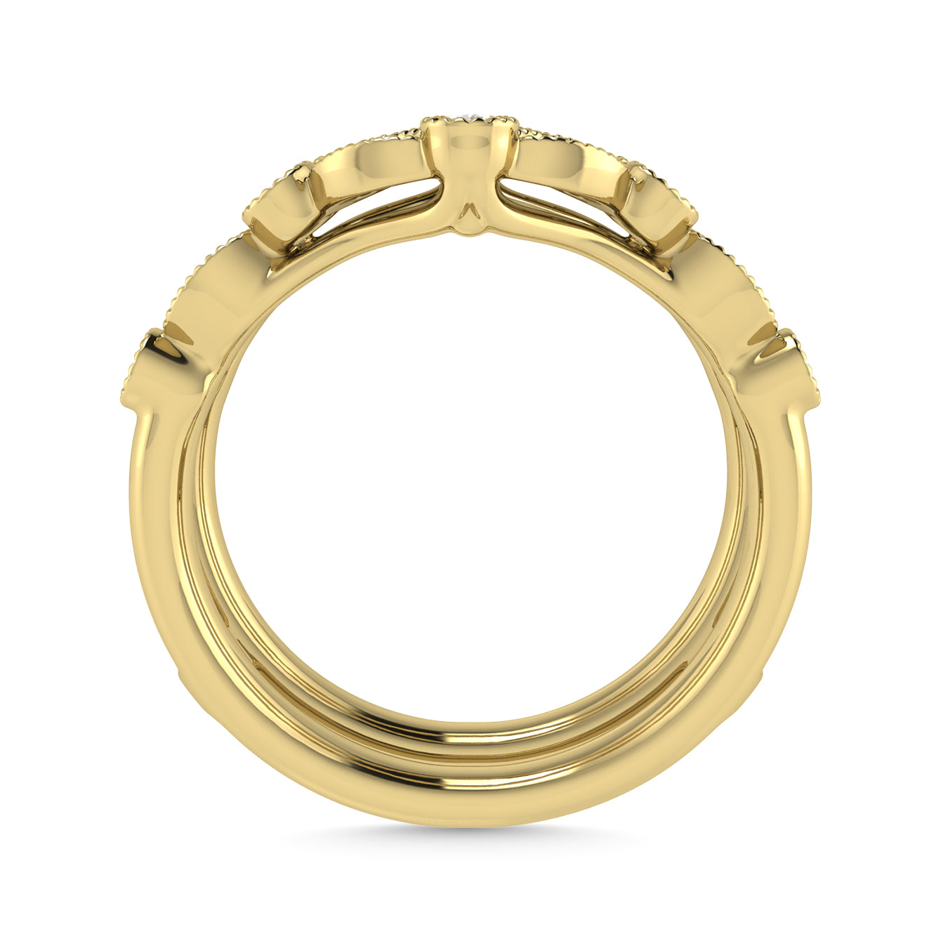 Diamond 3/8 Ct.Tw. Guard Ring in 14K Yellow Gold