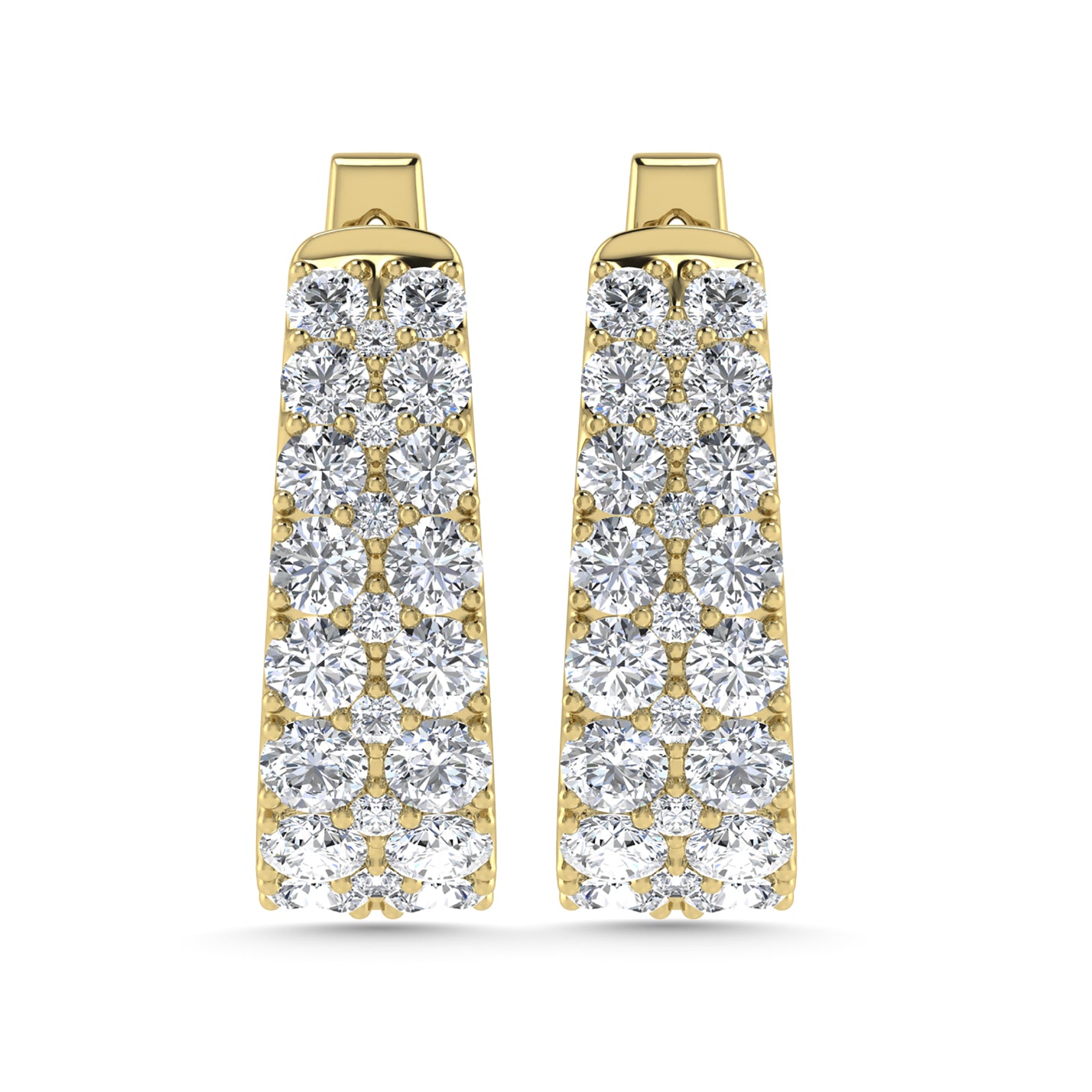 Diamond 1 Ct.Tw. Hoop Earrings in 14K Yellow Gold