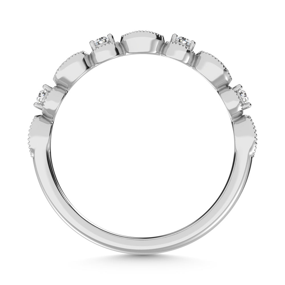 14K White Gold Diamond 1/6 Ct.Tw. Stack Band