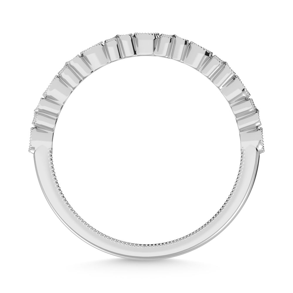 14K White Gold Diamond 1/6 Ct.Tw. Stack Band