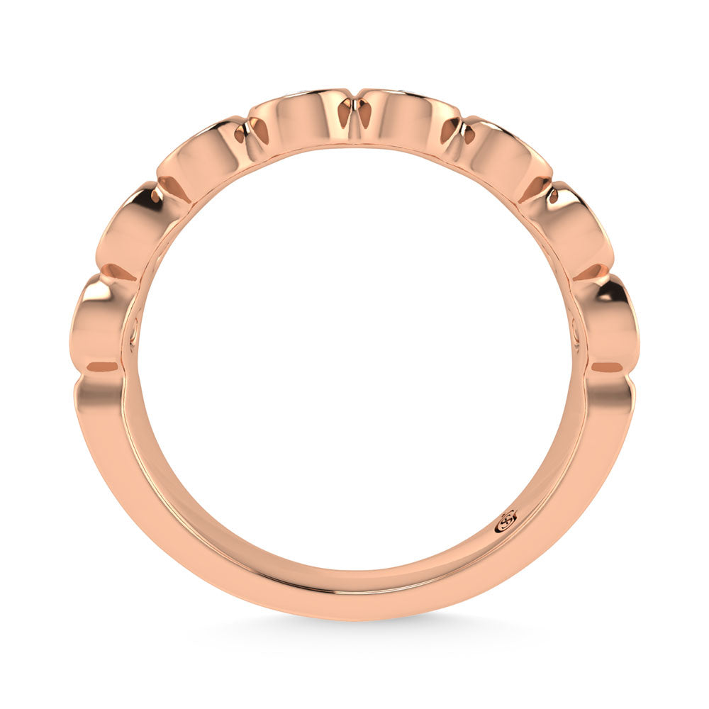 14K Rose Gold Diamond 1.Ct. Tw. Men?s Machine Band