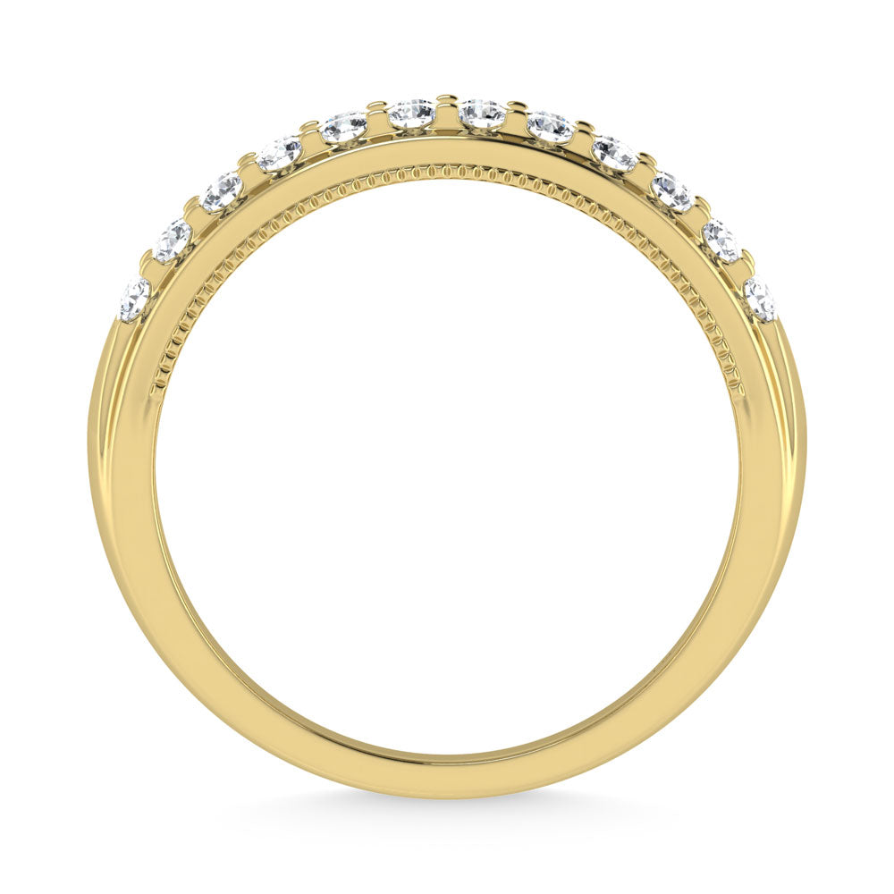 14K Yellow Gold Diamond 1 Ct.Tw. Channel Set Mens Machine Band