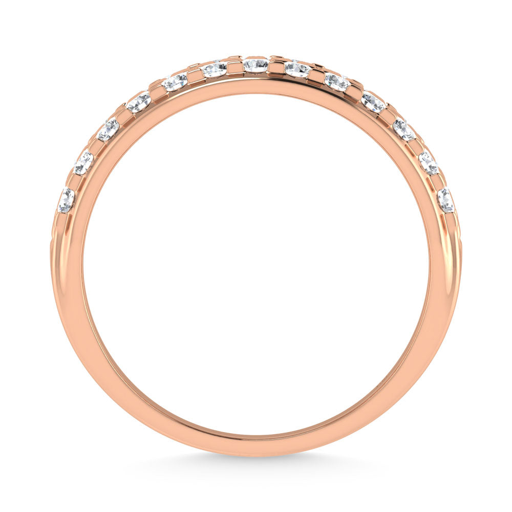 14K Rose Gold Diamond 1 Ct.Tw. Channel Set Mens Machine Band