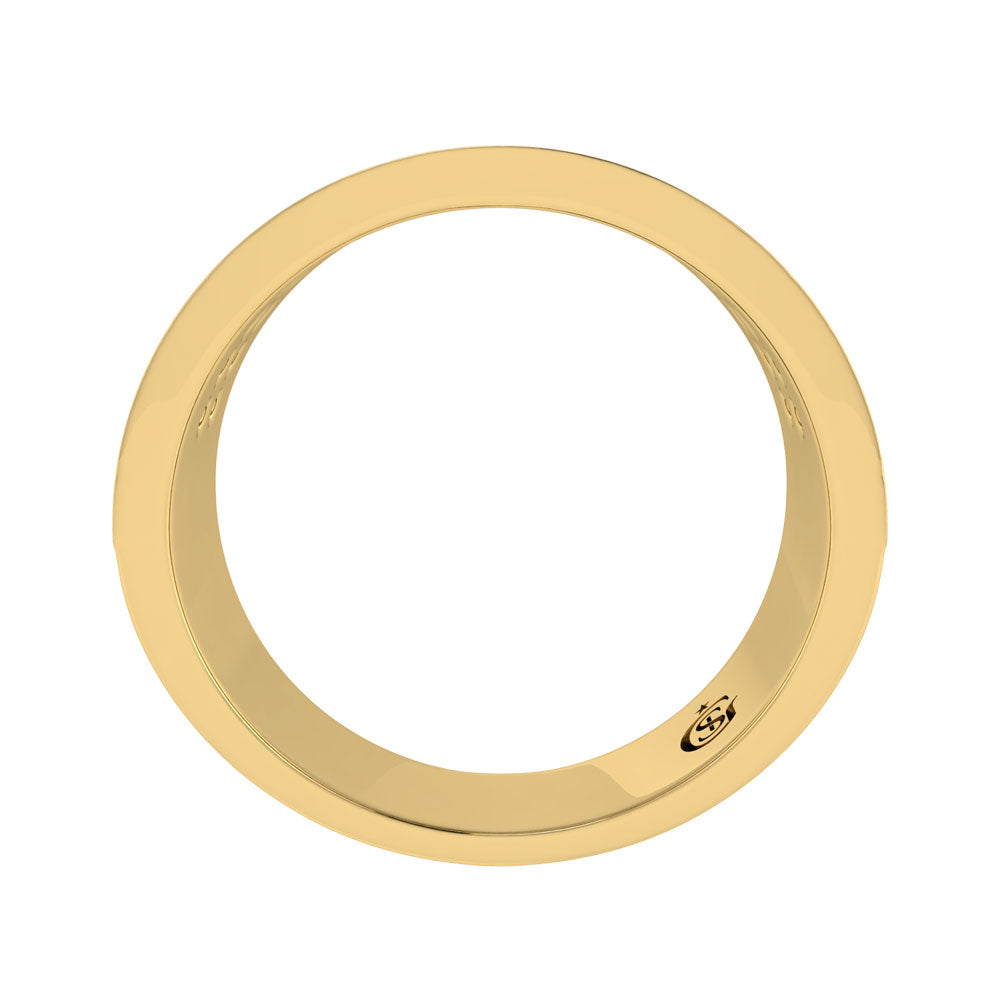14K Yellow Gold Diamond 3/4.Ct. Tw. Men?s Machine Band