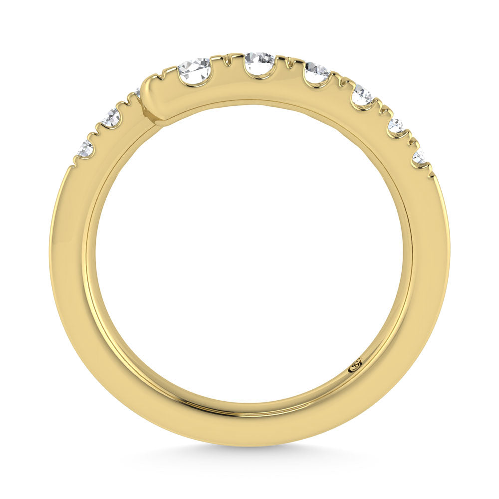 14 KYellow Gold 7/8 Ct.Tw. Cross Over Band