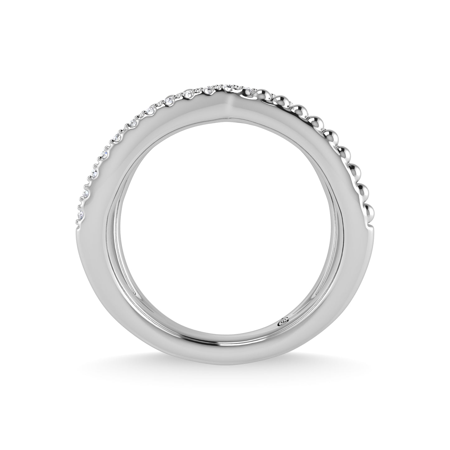 14K White Gold Diamond 1/4 Ct.Tw. Fashion Ring