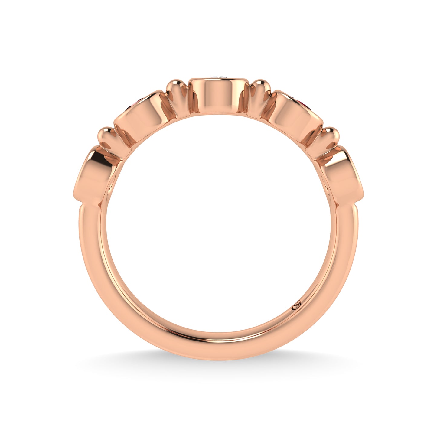 14K Rose Gold Diamond 5/8 Ct.Tw. Stackable Band