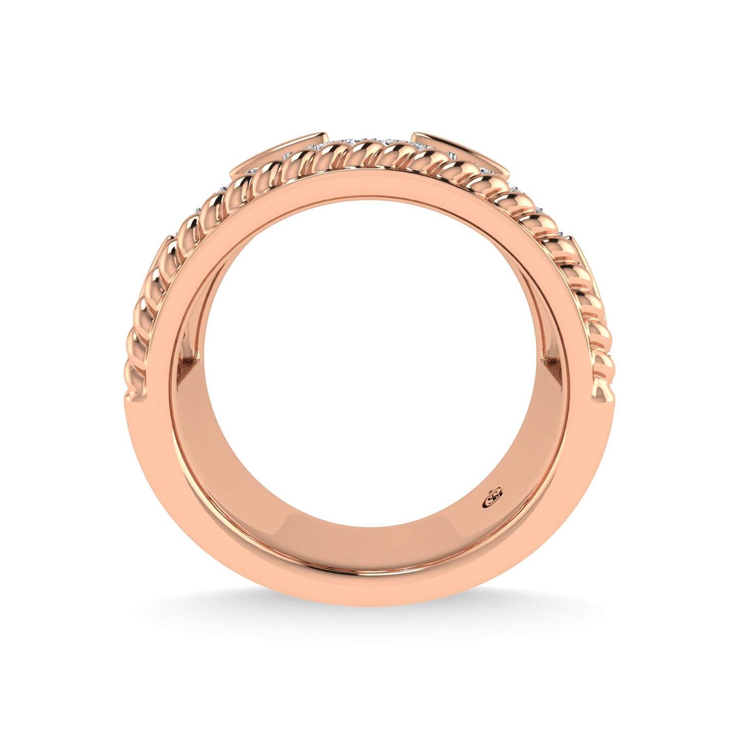 14K Rose Gold Diamond 1/4 Ct.Tw. Fashion Band