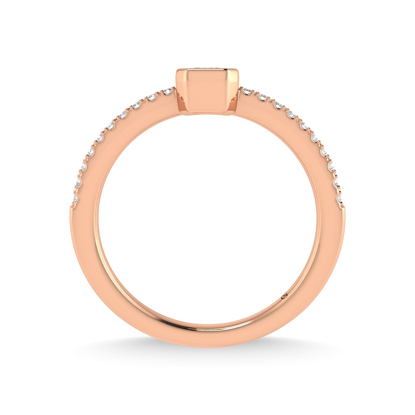 14K Rose Gold Diamond 3/8 Ct.Tw. Fashion Ring