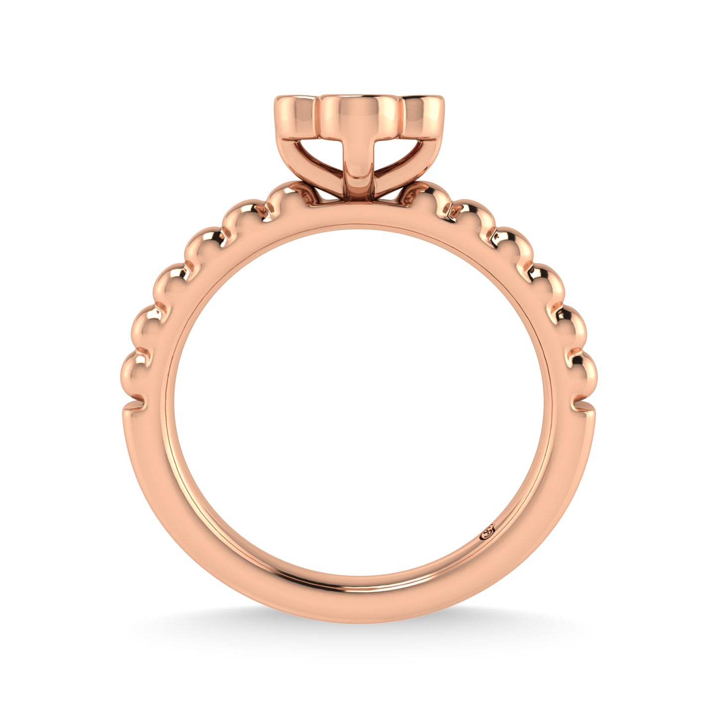 14K Rose Gold 1/3 Ct.Tw. Diamond and Ruby Fashion Ring
