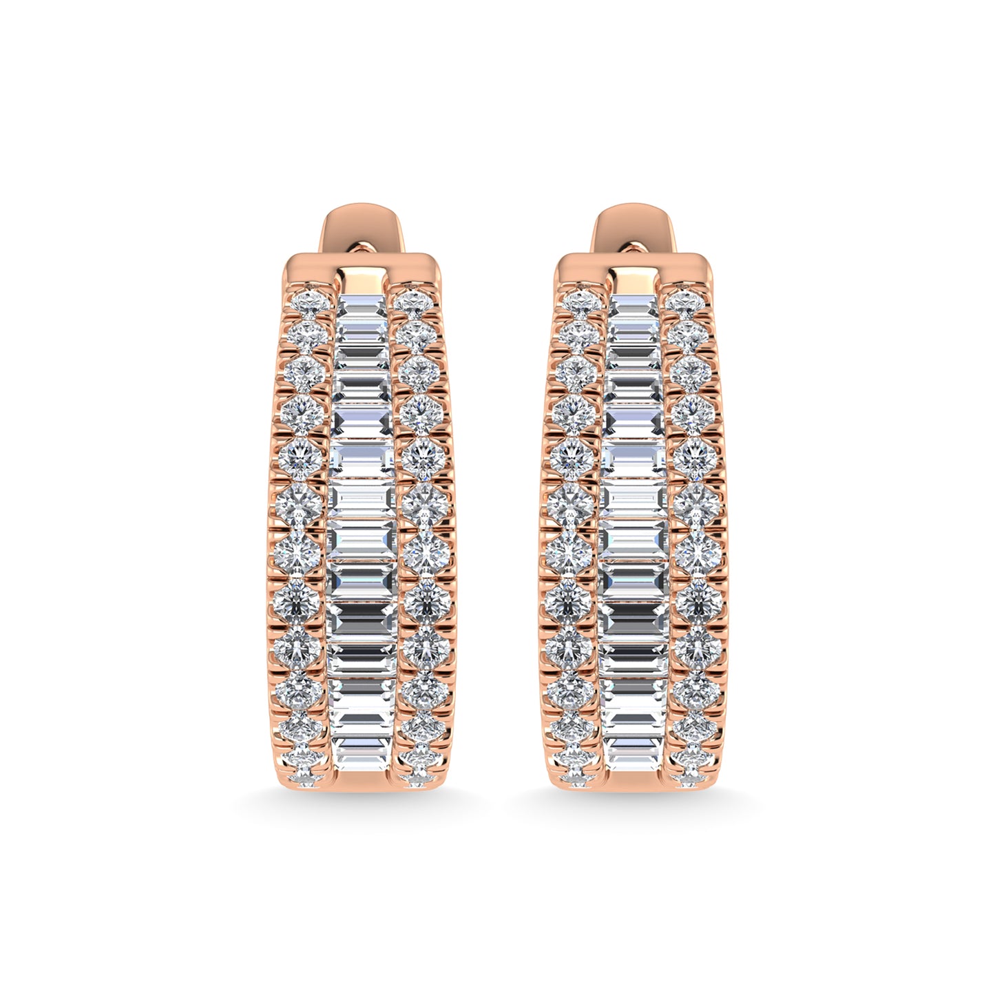 Diamond 1 1/2 Ct.Tw. Fashion Earrings in 14K Rose Gold