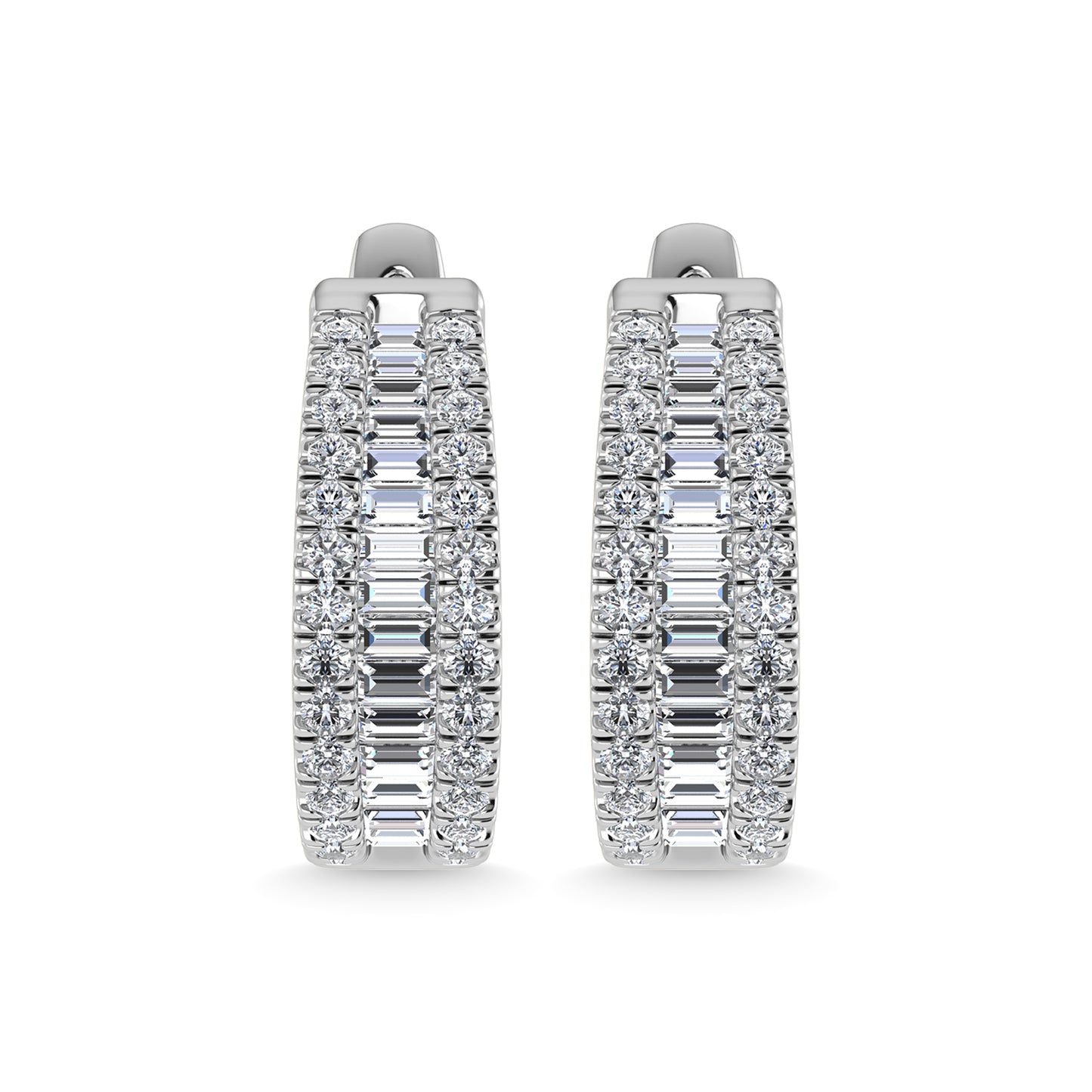 Diamond 1 1/2 Ct.Tw. Fashion Earrings in 14K White Gold