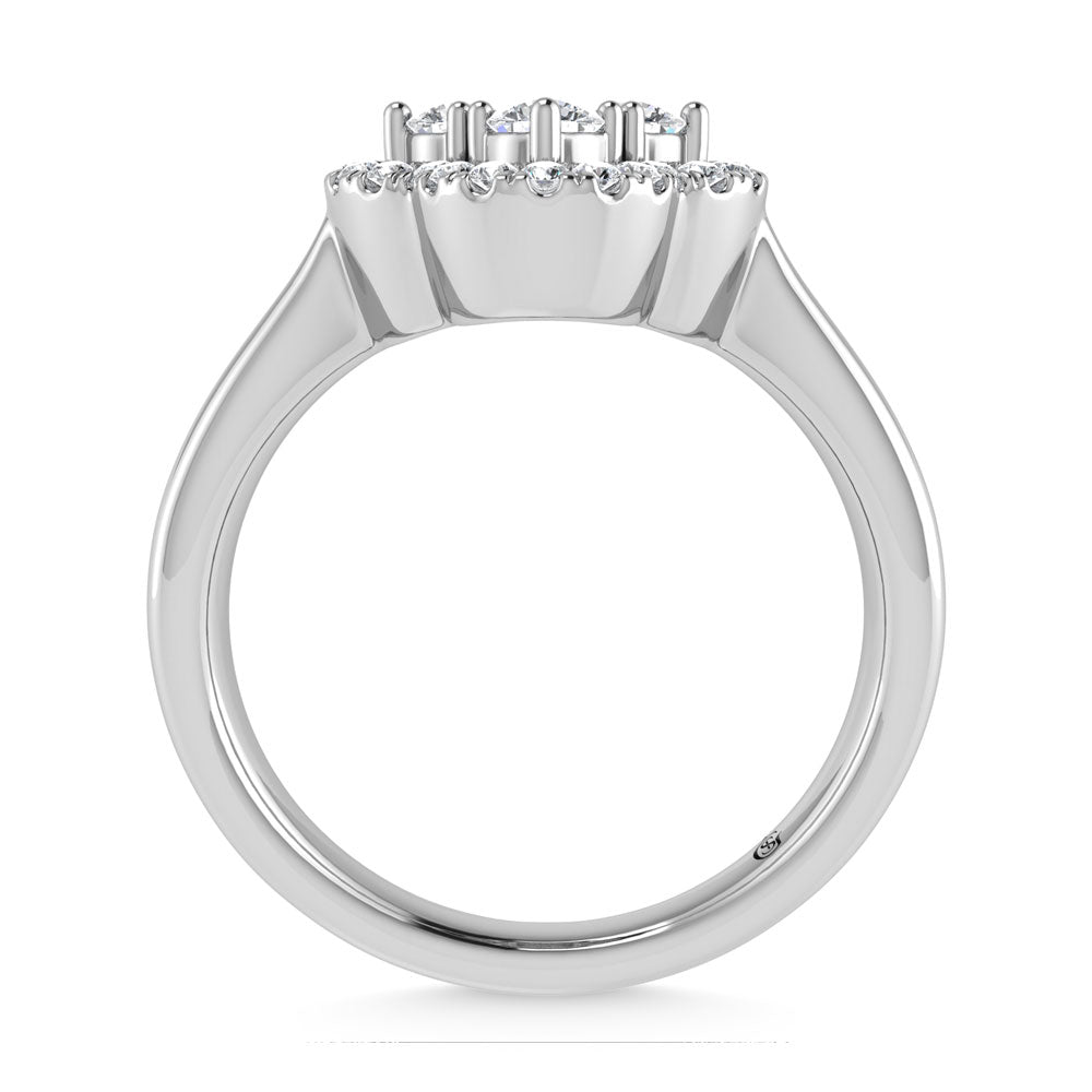 14K White Gold 1/2 Ct.Tw. Diamond Fashion Ring