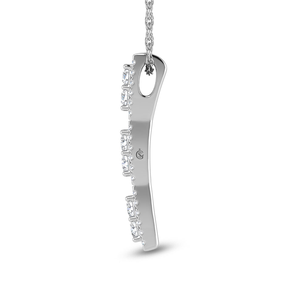 14K White Gold Diamond 5/8 Ct.Tw. Fashion Pendant