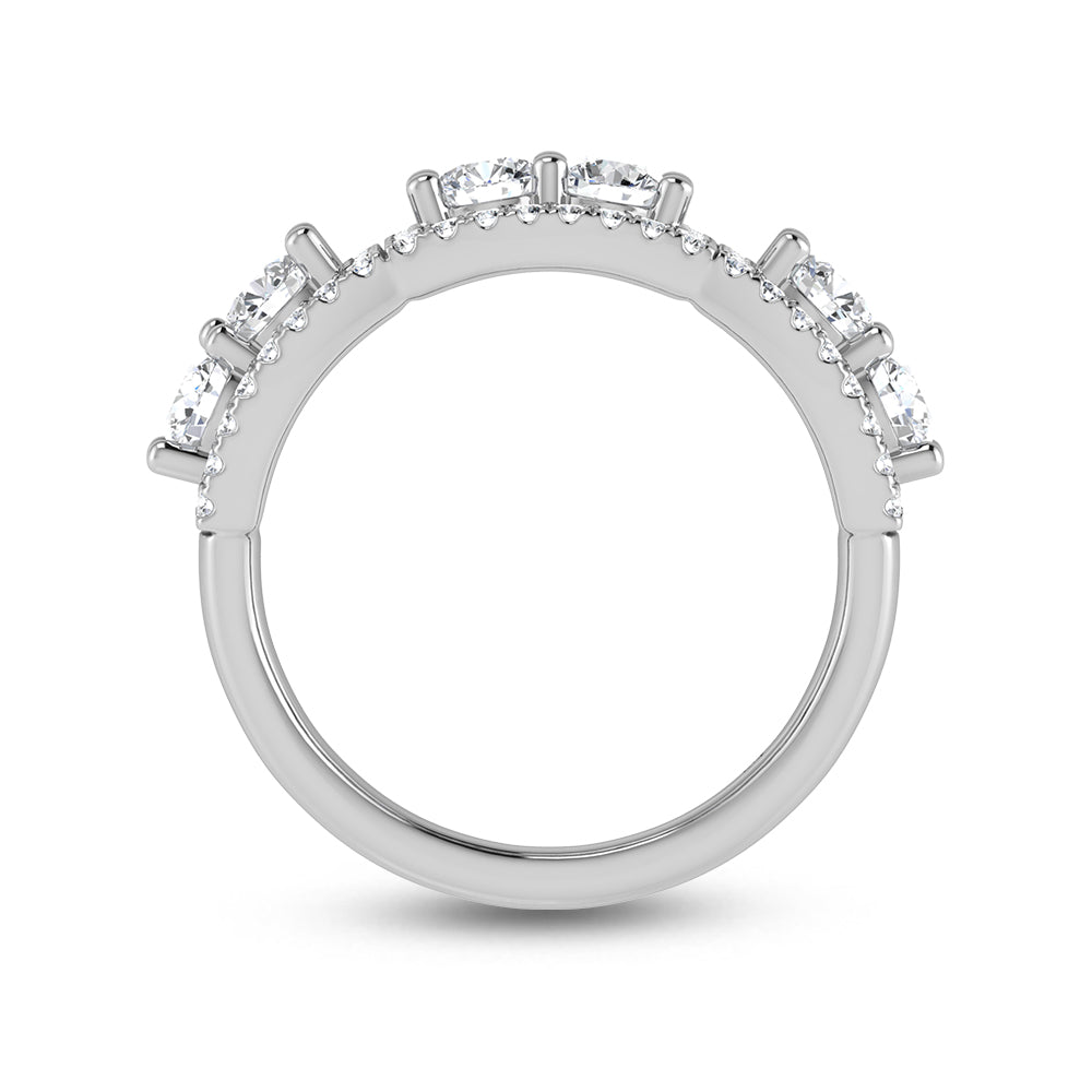 14K White Gold Diamond 1 1/3 Ct.Tw. Fashion Ring