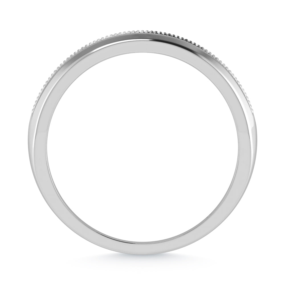 14K White Gold Diamond 1/4 Ct.Tw. Mens Machine Band