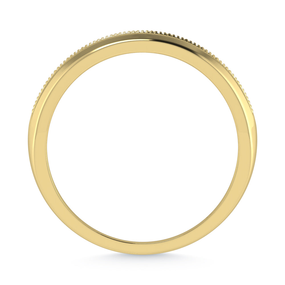 14K Yellow Gold Diamond 1/4 Ct.Tw. Mens Machine Band