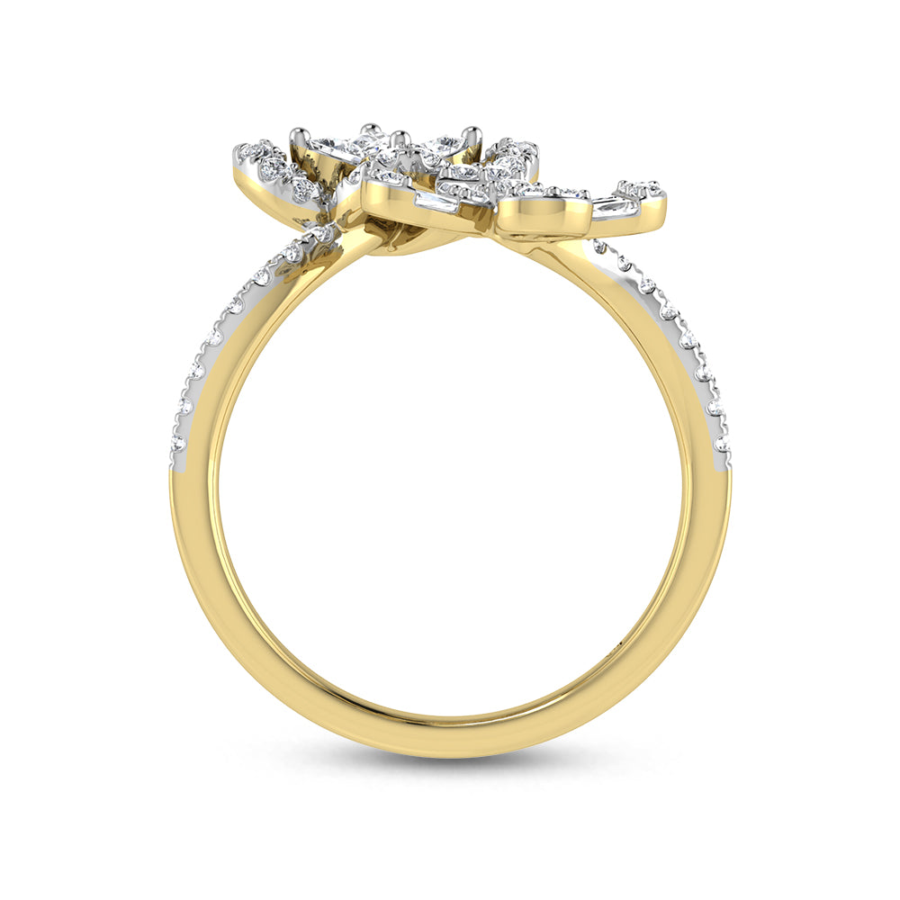 14K Yellow Gold Diamond 3/4 Ct.Tw. Fashion Ring