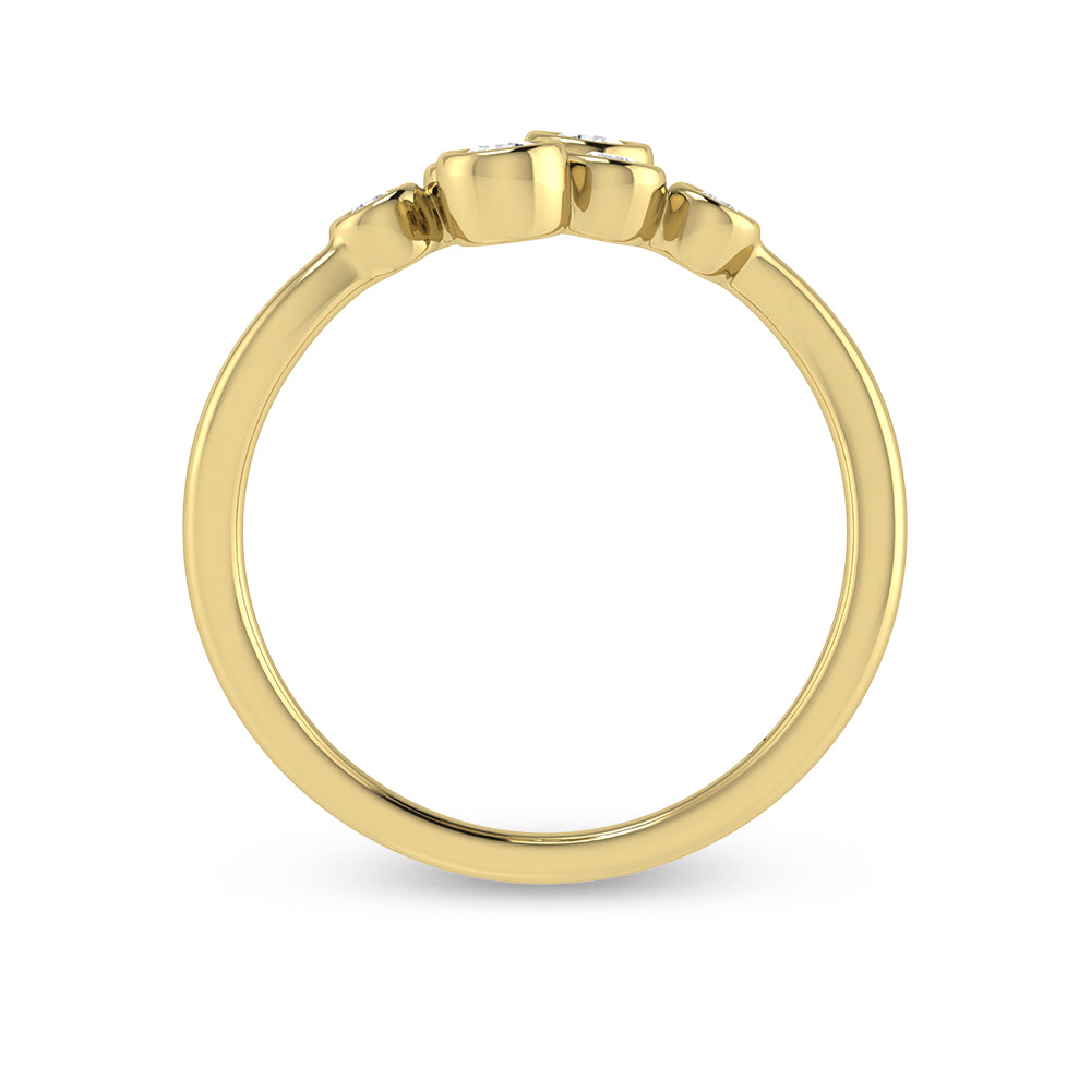 14K Yellow Gold Diamond 1/5 Ct.Tw. Fashion Ring