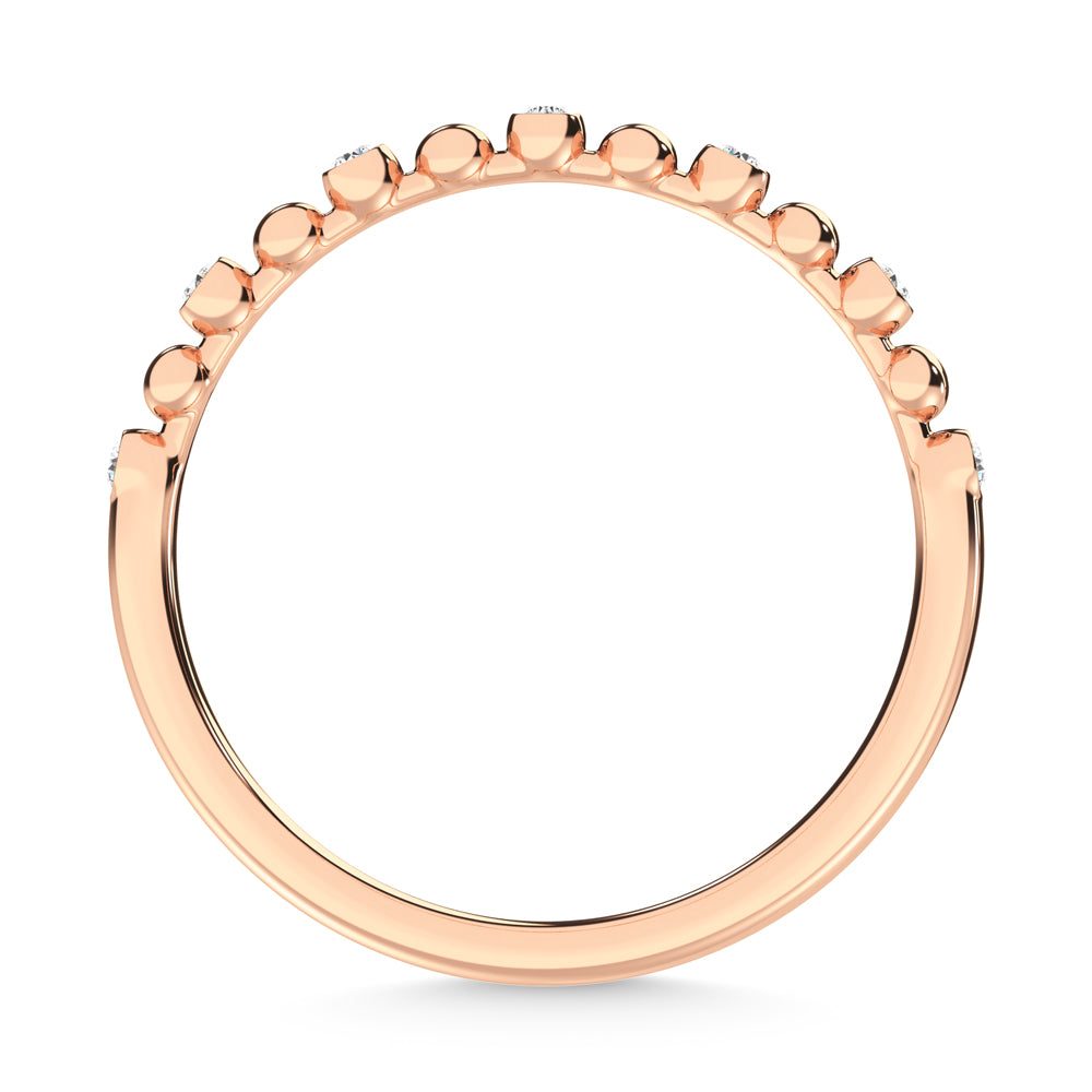 14K Rose Gold 1/10 Ct.Tw. Diamond Stackable Band