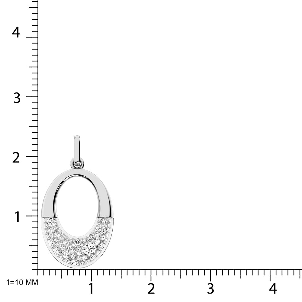 14K White Gold 1/3 Ct.Tw. Diamond Fashion Pendant