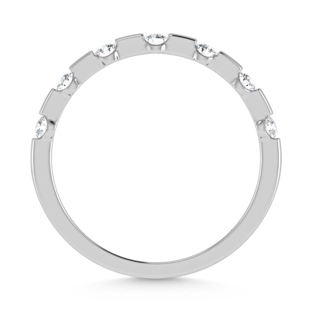 14K White Gold Diamond 1/4 Ct.Tw. Stackable Band