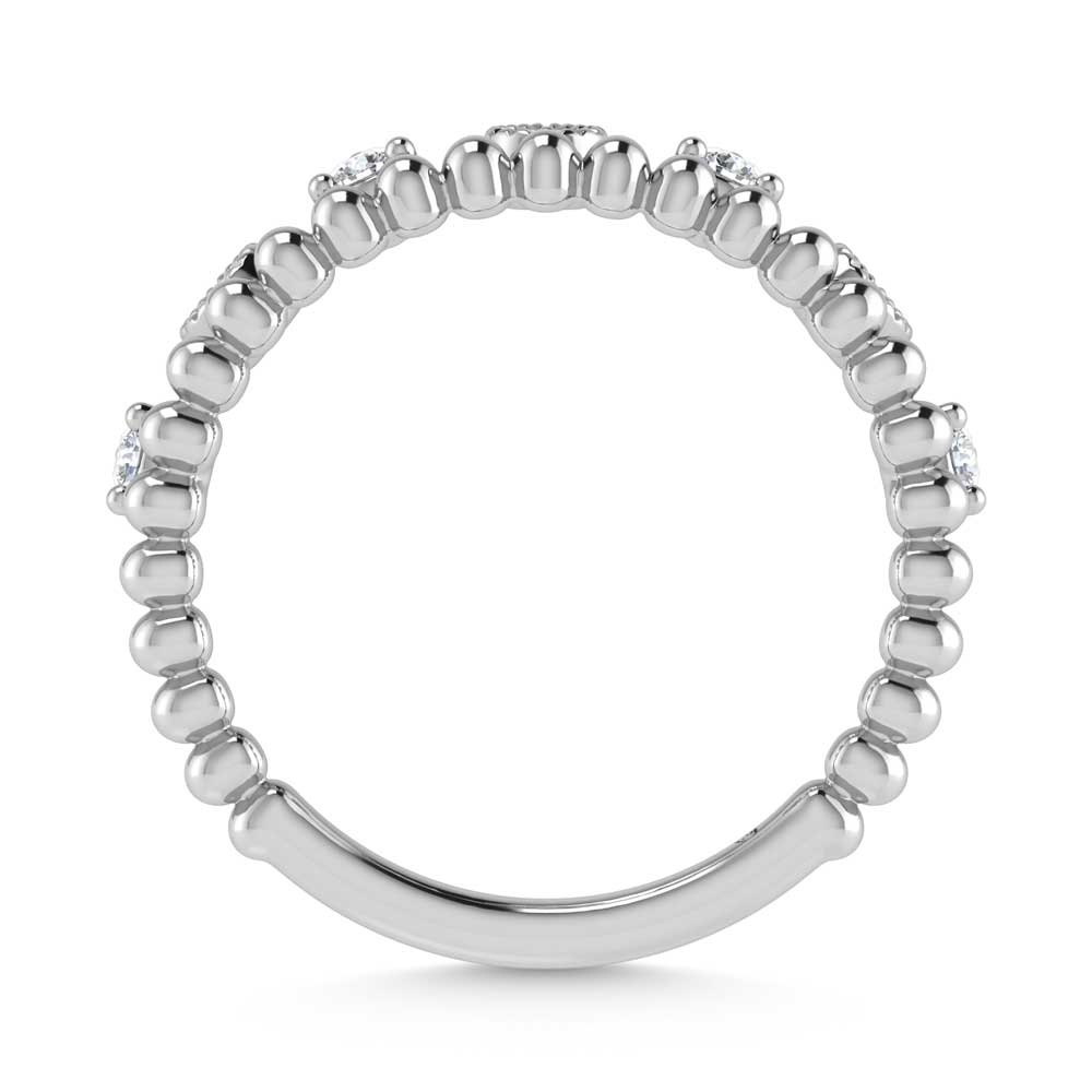 14K White Gold Diamond 1/5 Ct.Tw. Stackable Band