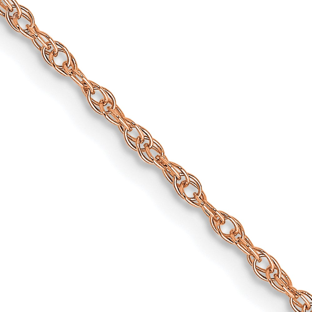 14k Rose Gold 1.15mm Carded Cable Rope Chain
