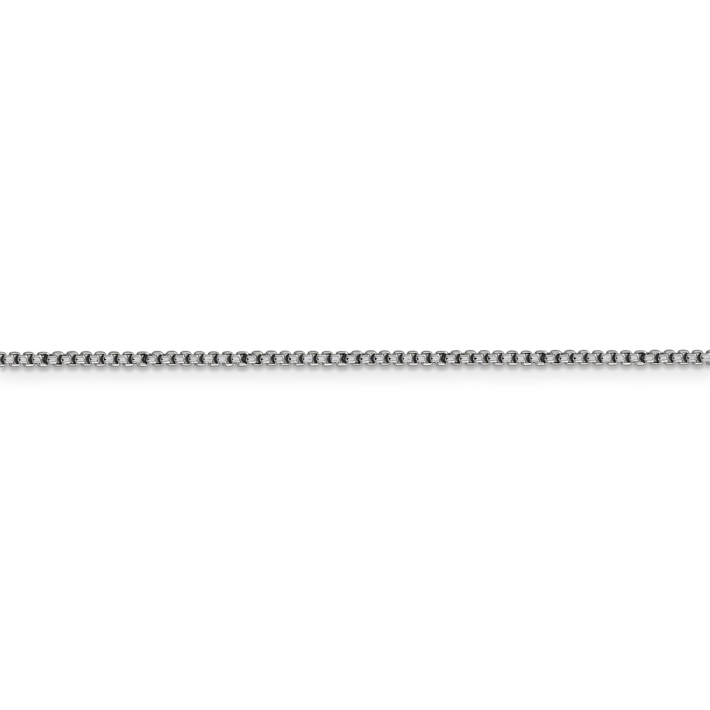 14k WG 1.5mm Semi-Solid Round Box Chain