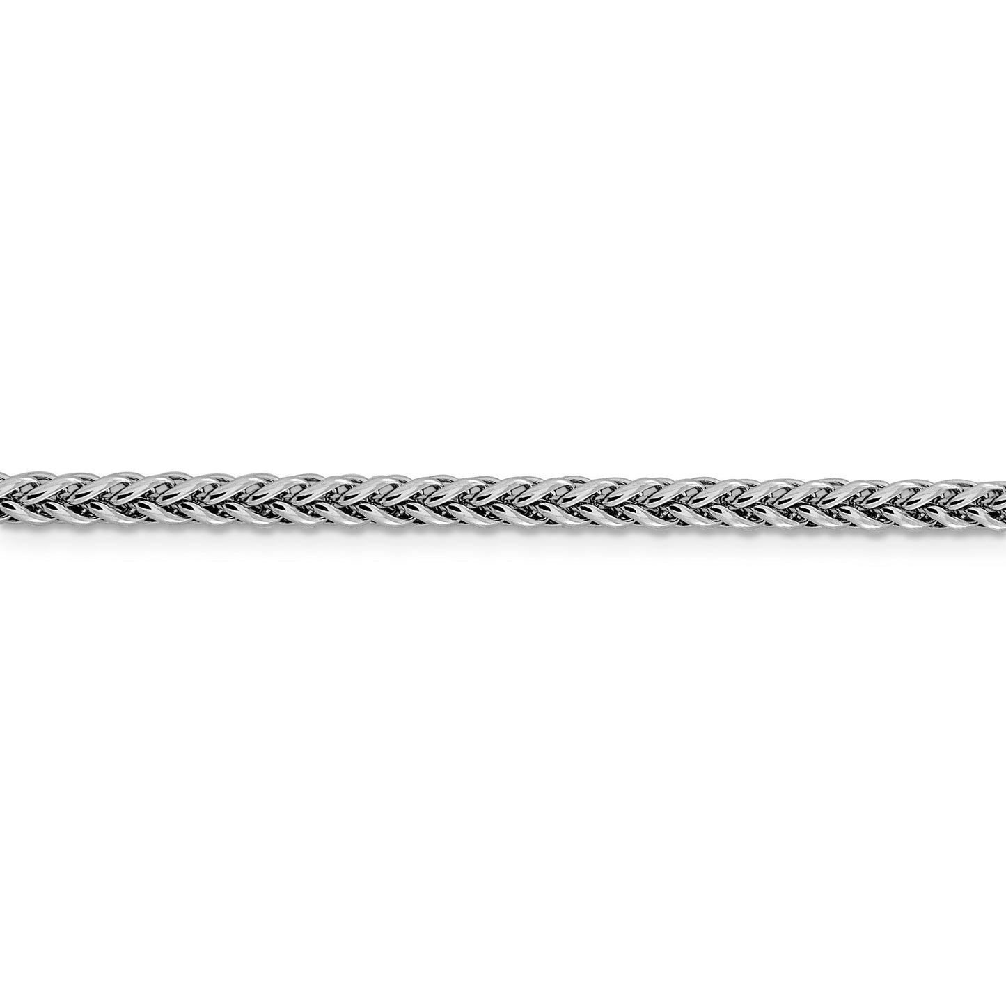 14k WG 3.5mm Semi-solid 3-Wire Wheat Chain
