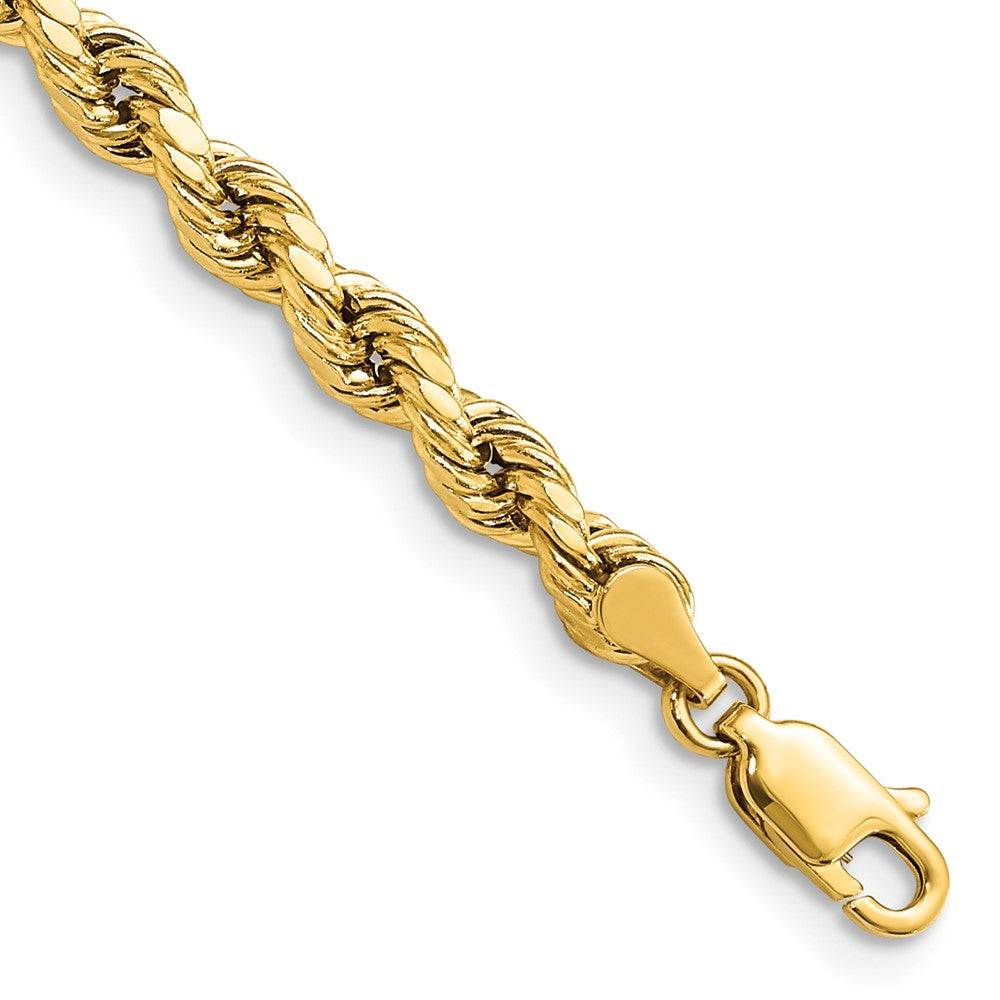 14k 4.0mm Semi-solid D/C Rope Chain