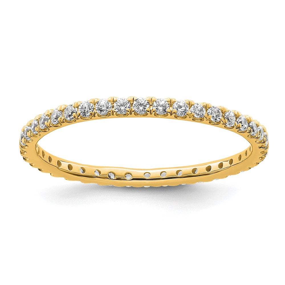 True Origin 14k 1/2 ct Lab Grown Diamond VS+ F+ Comp. Size 8.5 Eternity Ban