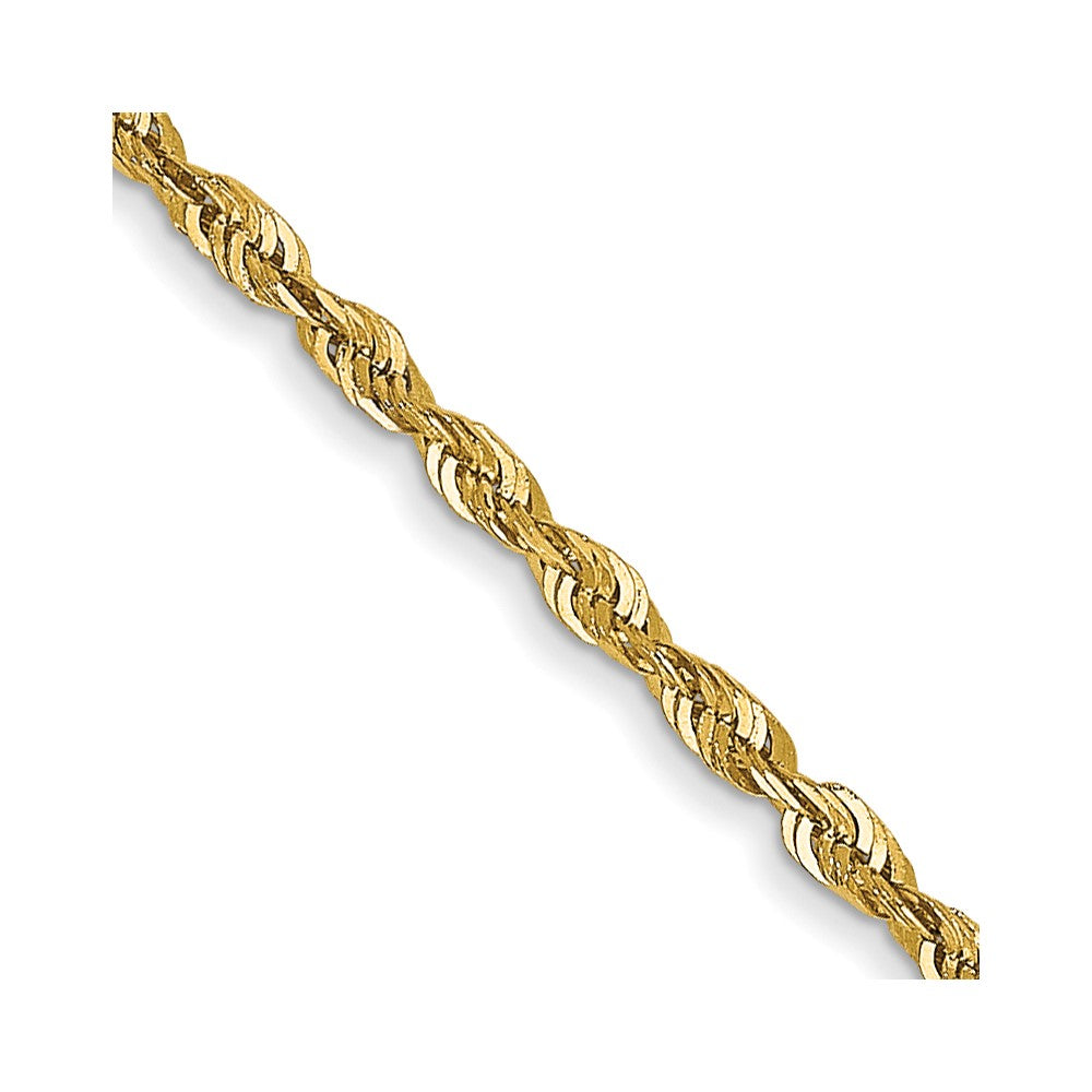 14k 1.5mm Ultra D/C Lightweight Rope Chain Anklet