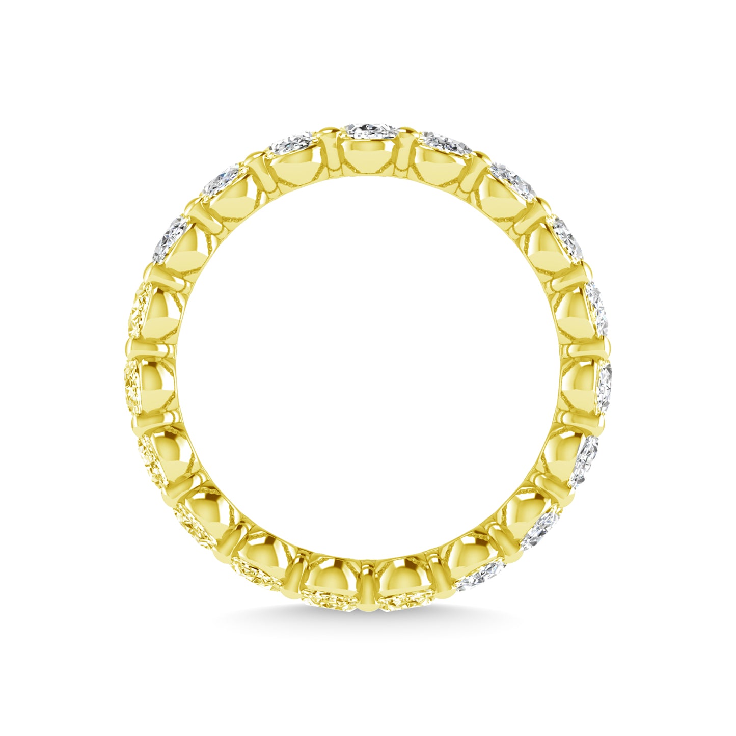 14K Yellow Gold 8 CT Tw. Oval Shape Lab Grown Diamond Full Eternity Band