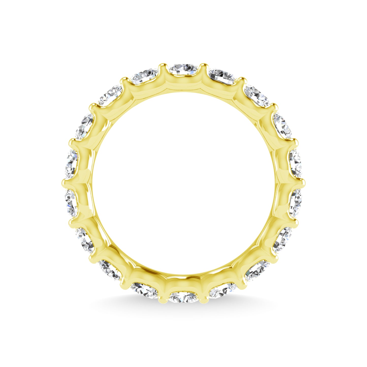 14K Yellow Gold 1 3/4 CT Tw. Round Shape Lab Grown Diamond Full Eternity Band