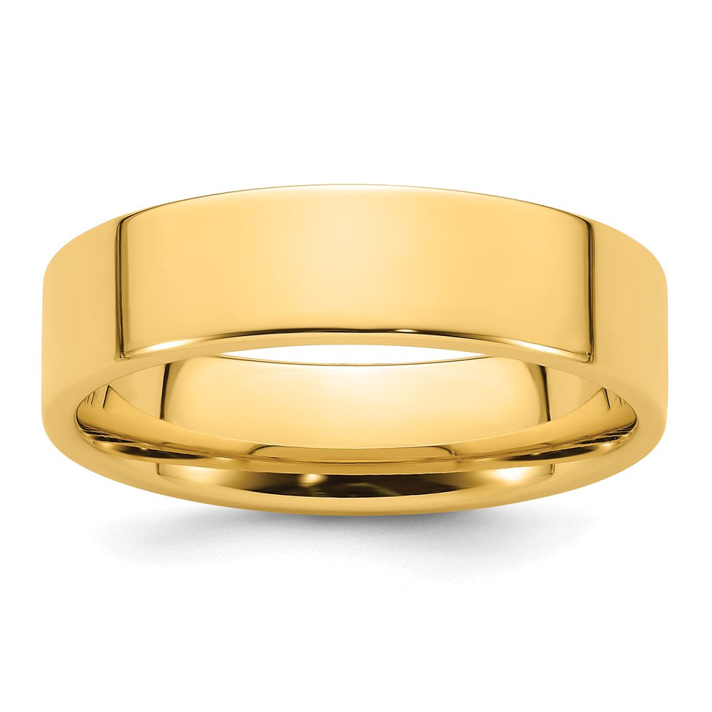 14KY 6mm Standard Flat Comfort Fit Band