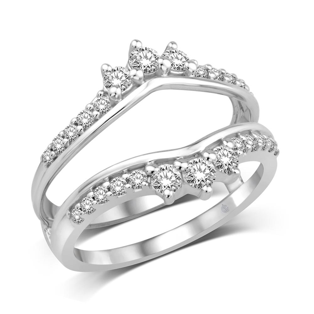 14K White Gold 5/8 Ct.Tw. Diamond Fashion Guard