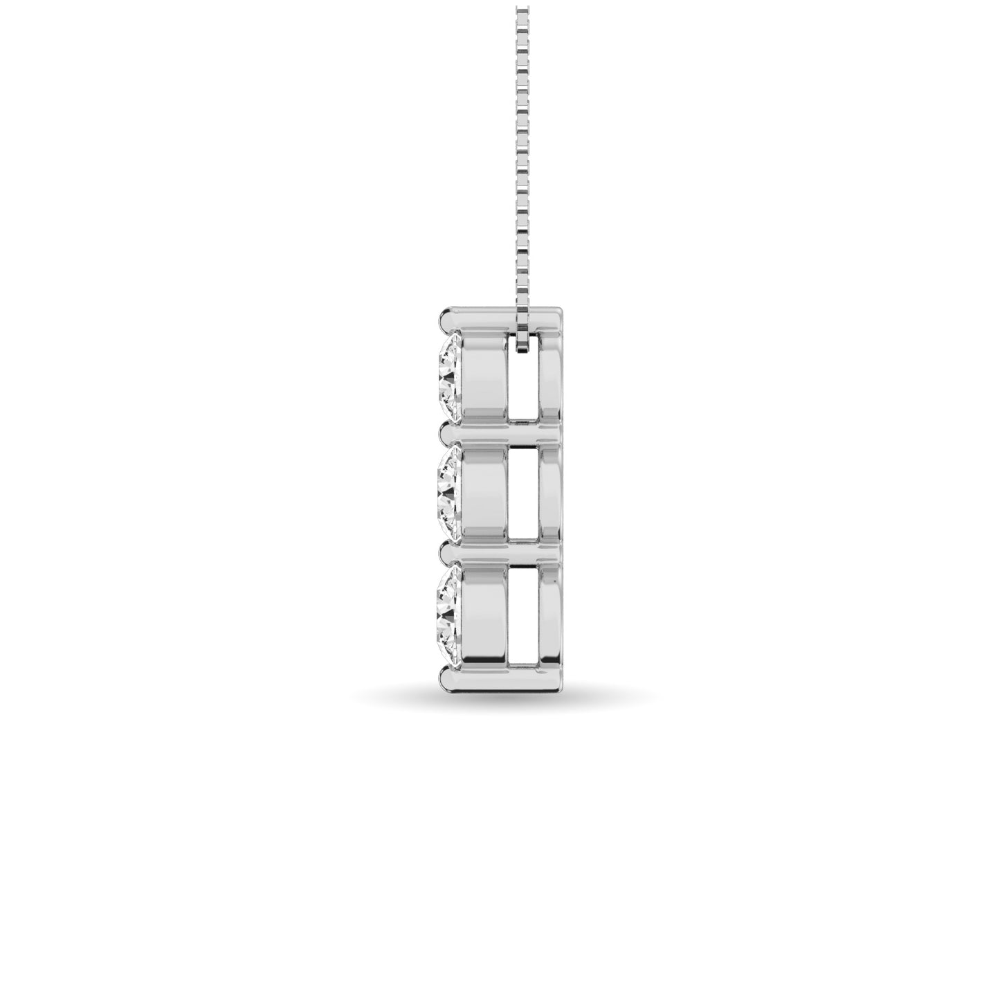 Diamond 1/2 Ct.Tw. Trilogy Pendant in 14K White Gold