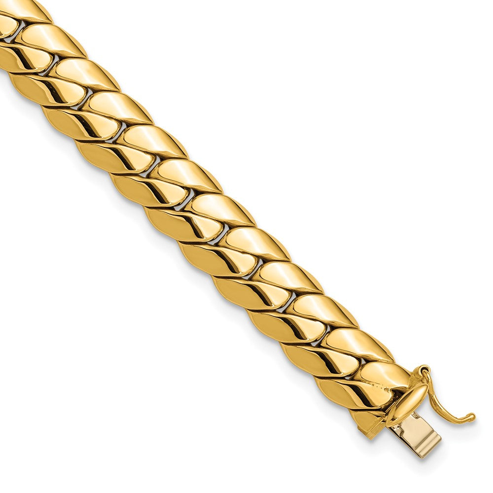 14K Polished Fancy Link Men's Bracelet