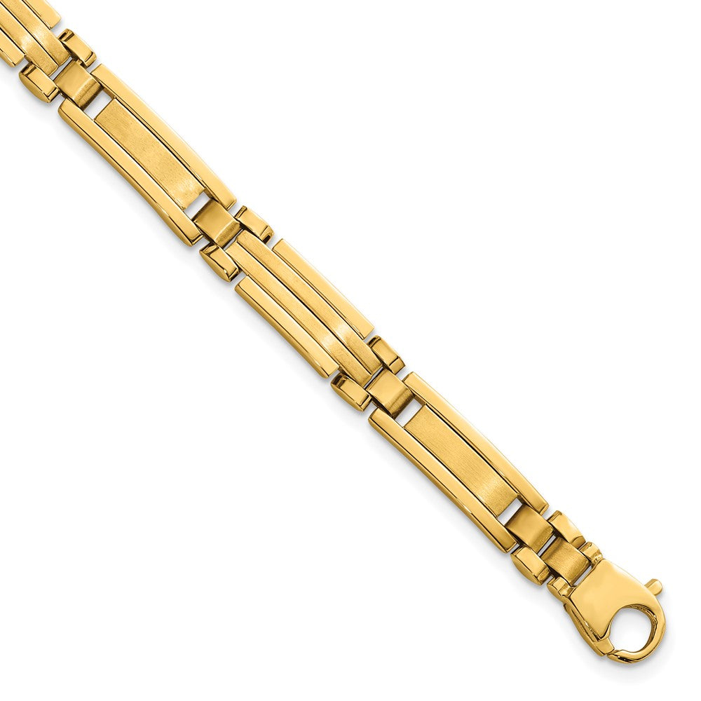 14k Polished and Brushed Fancy Multi Link Bracelet