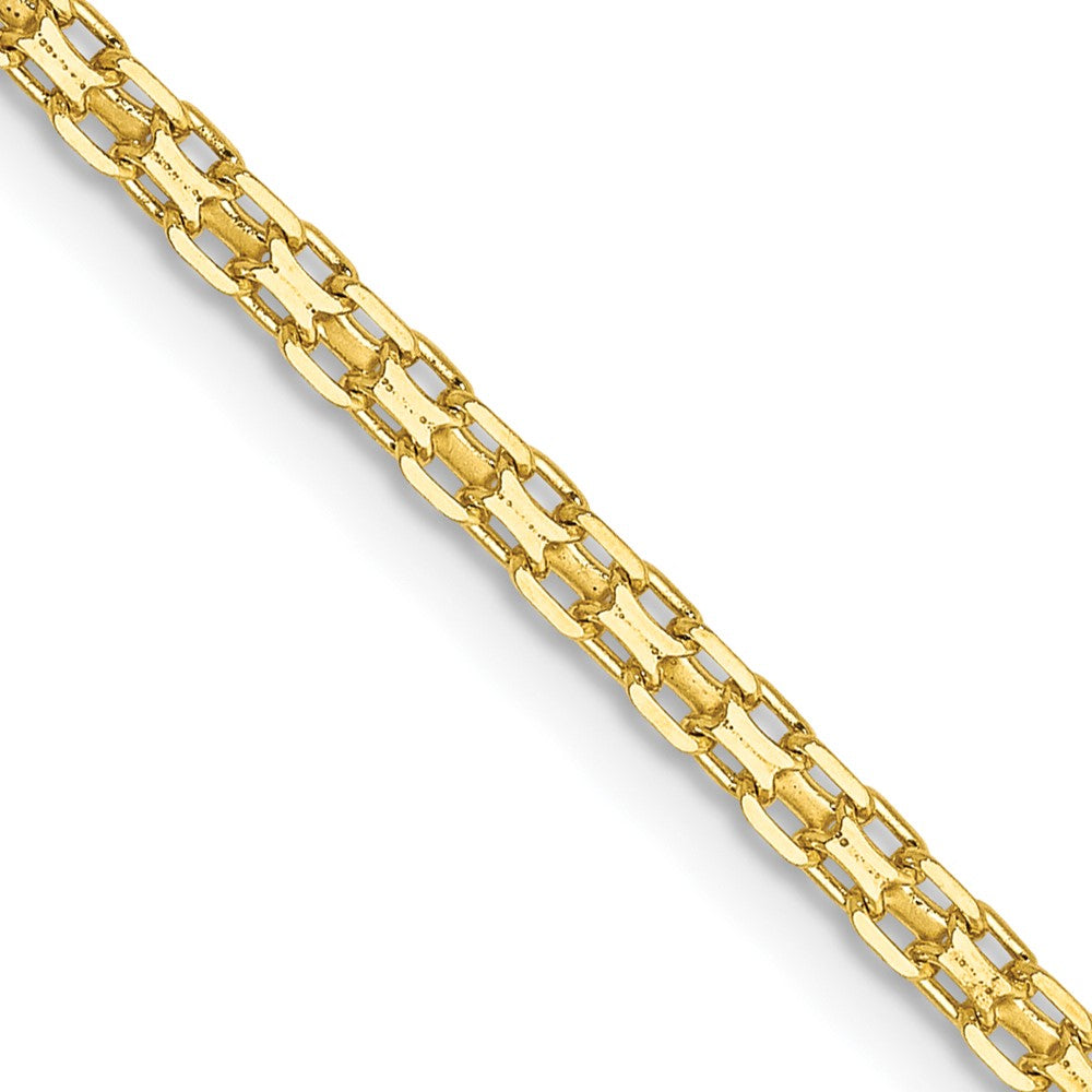 14k 1.8mm Lightweight Flat Bismark Chain Anklet