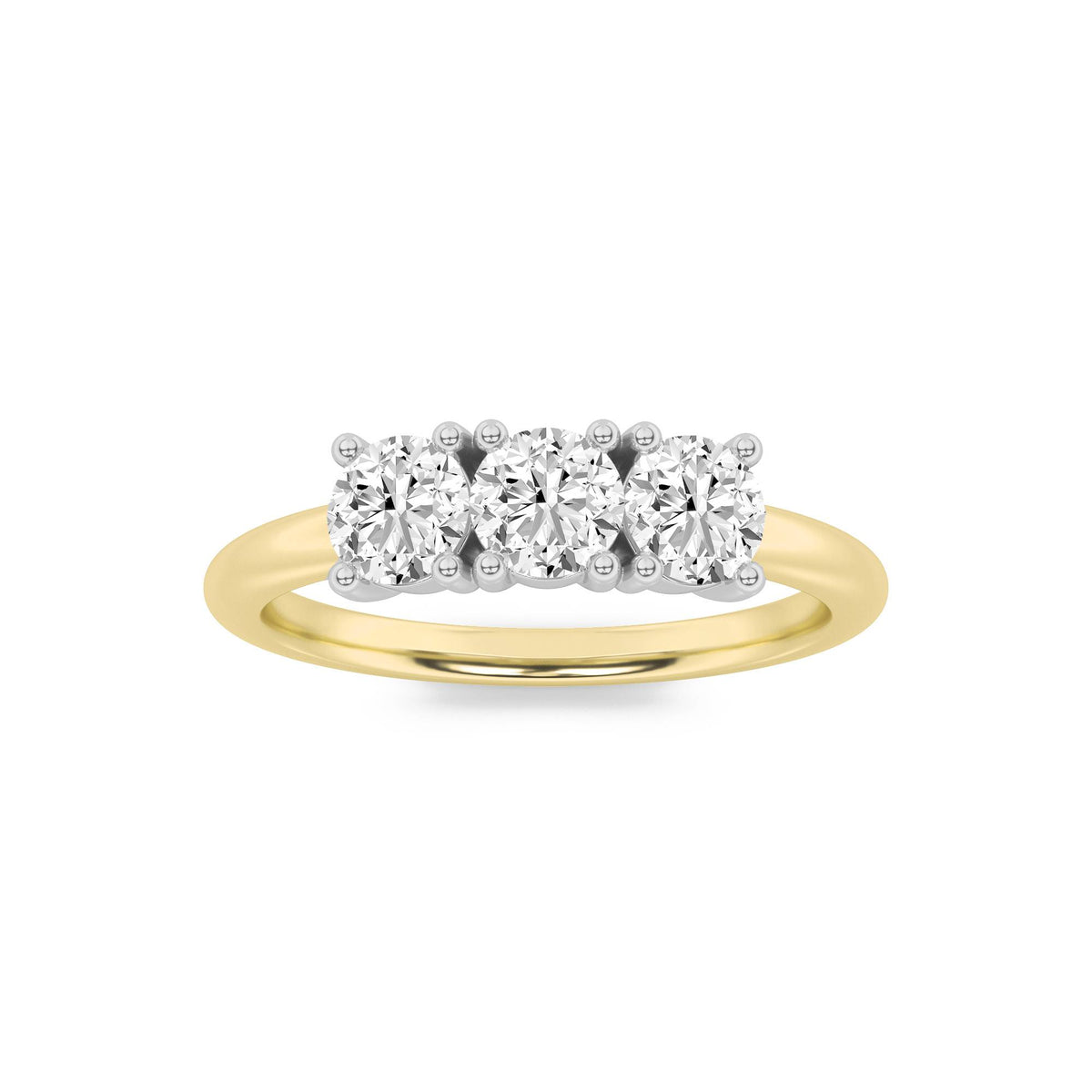 10KYW 0.8ctw G+VS+ Lab Grown Diamond Ring