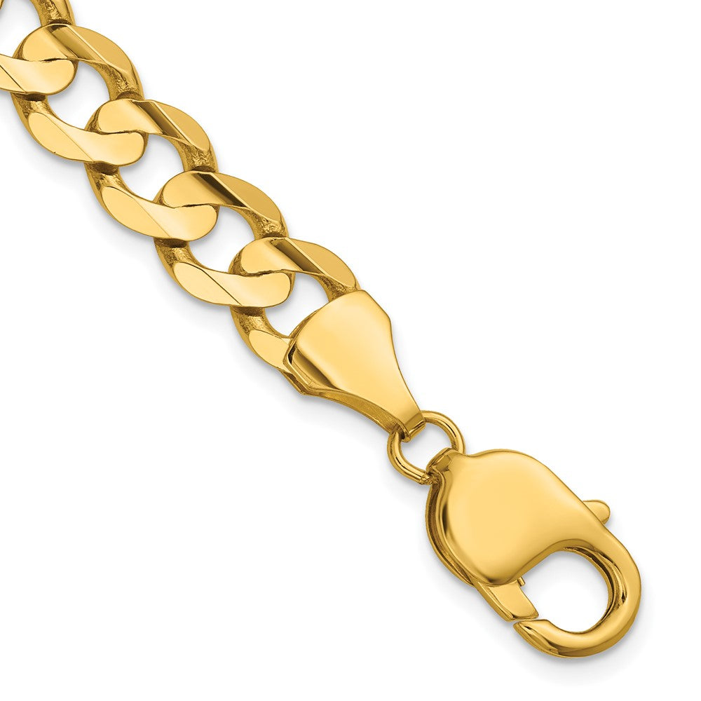 14k 8.5mm Open Concave Curb Chain