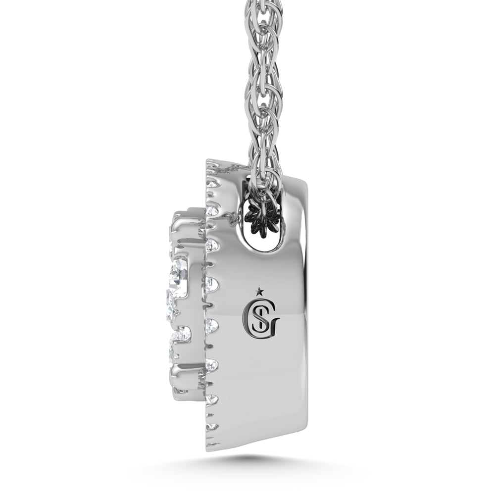 14K White Gold Lab Grown Diamond 1/3 Ct.Tw. Fashion Pendant
