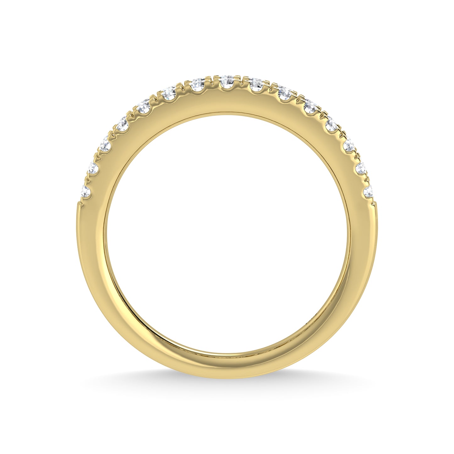 14K Yellow Gold Lab Grown Diamond 2 Ct.Tw. Wedding Band