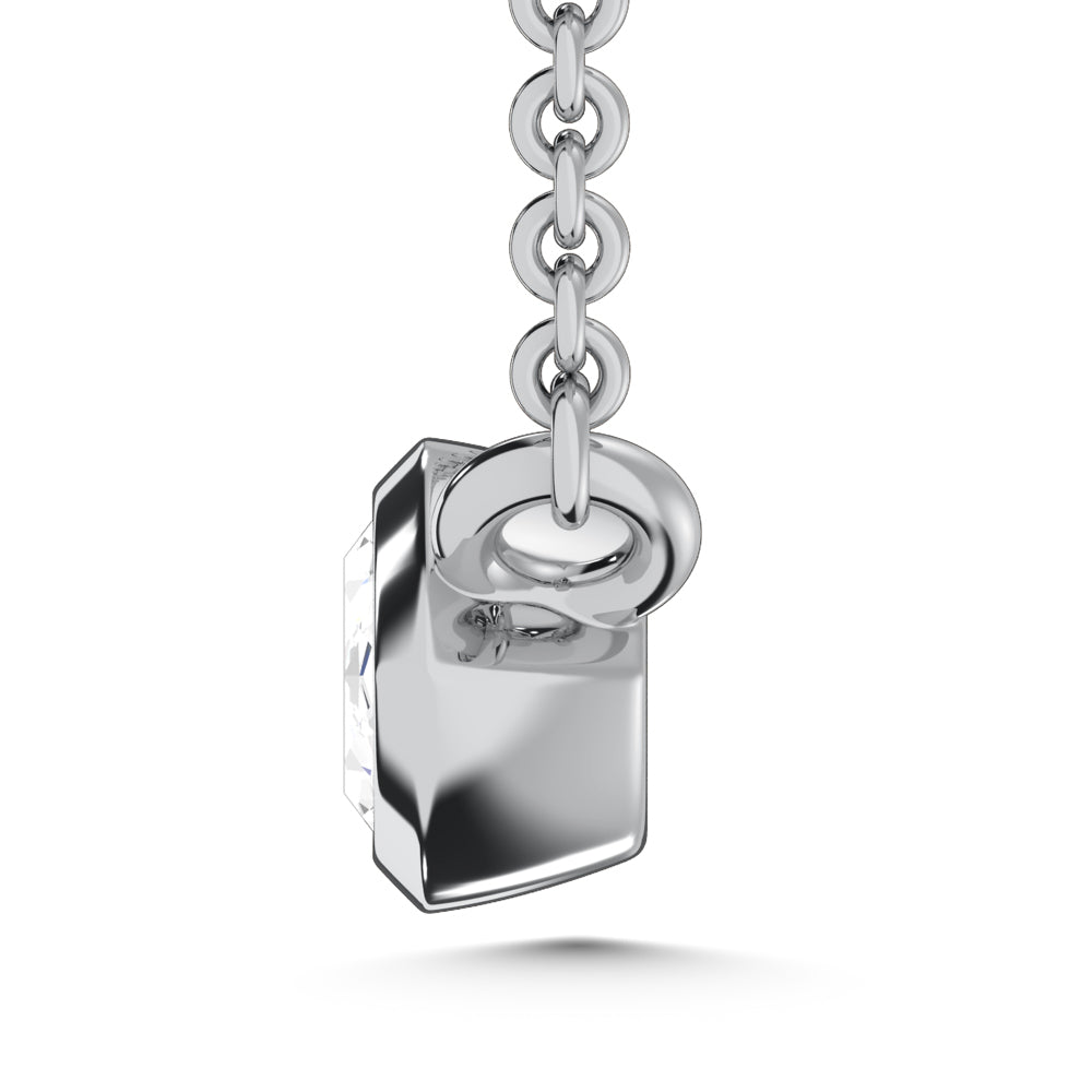 10K White Gold Lab Grown Diamond 1/6 Ct.Tw. Marquise Shape Fashion Necklace